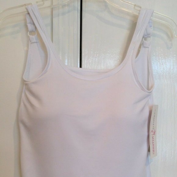 Mastectomy Camisole with Integrated Prosthetics, Small w B Cup, New, White, NWT - Picture 2 of 7